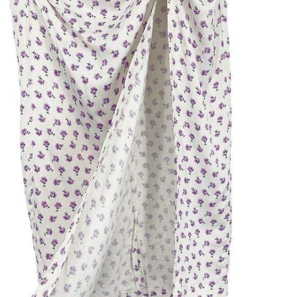 Zara Ditsy Floral Midi Skirt Side Slit Summer Size Medium - Picture 8 of 9